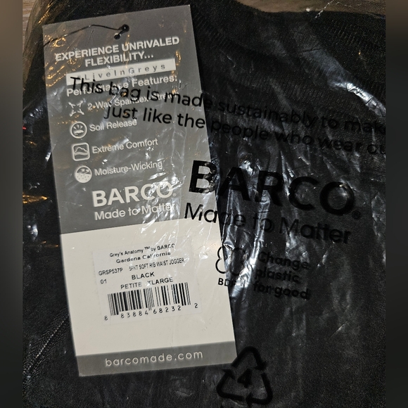 NEW WITH TAGS Greys anatomy black XL petite Scrub pants jogger style - Picture 11 of 12